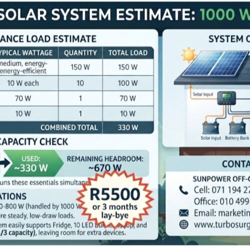 1000w home solar Generator
