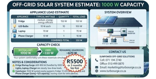 1000w home solar Generator